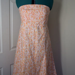 NEVER WORN Peach Strapless GAP dress